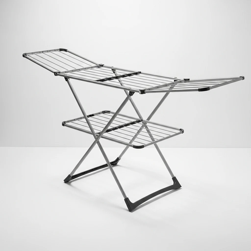 AmazonBasics foldable clothes drying rack image 2