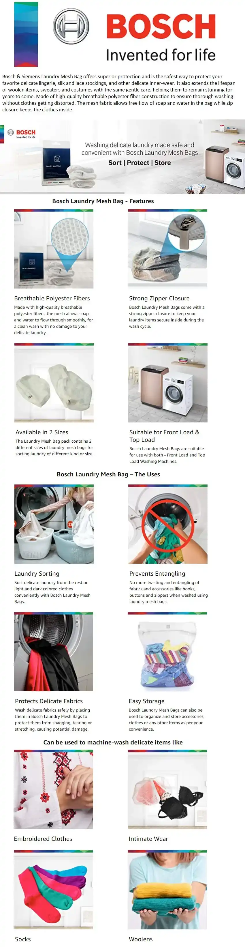 Bosch fabric care wash bag image 3