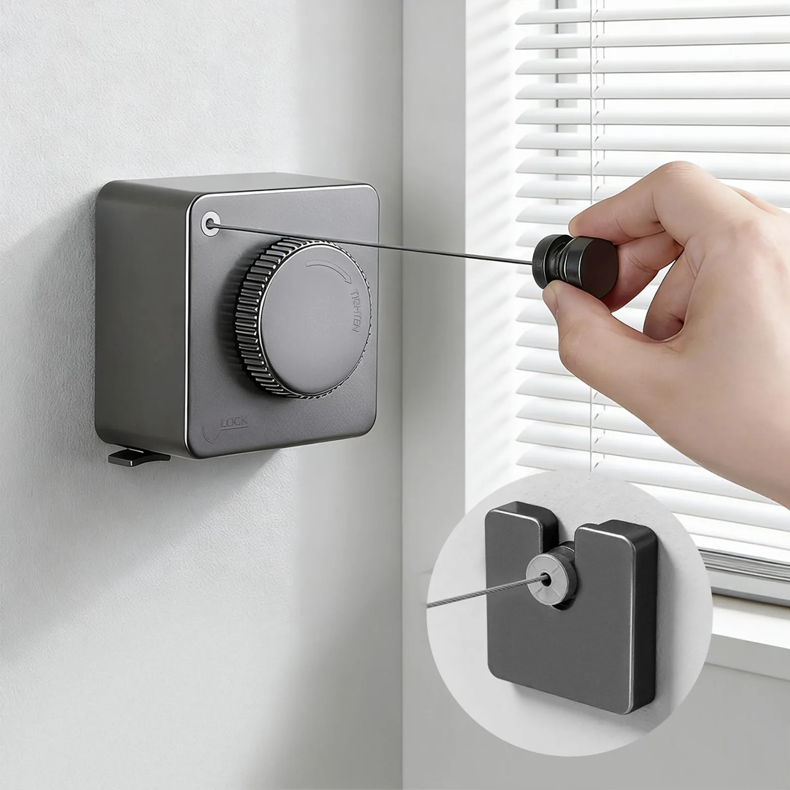 Jocca retractable clothesline reel image 3