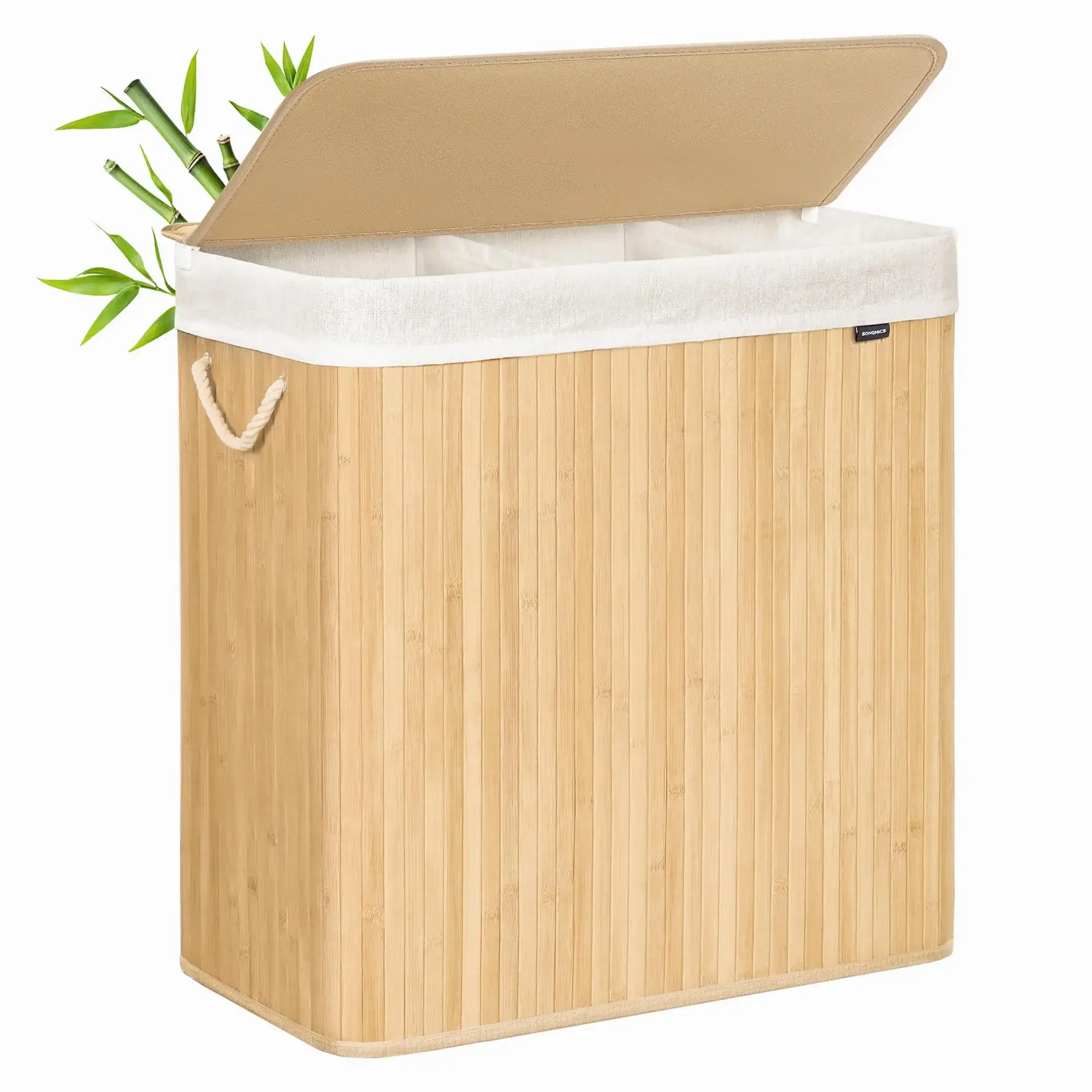 SONGMICS bamboo laundry hamper image 3